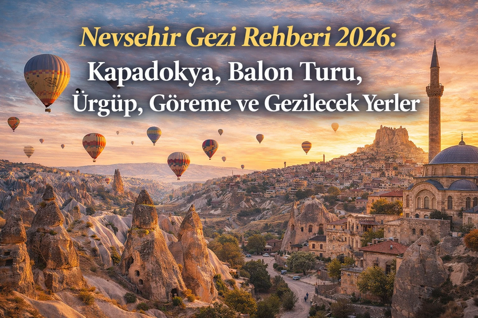Nevşehir Gezilecek Yerler 2026: Kapadokya, Balon Turu, Ürgüp, Göreme ve Gezilecek Yerler